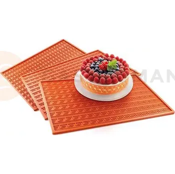 Výroba svíčky Silikonová podložka embosovaná 60x40 cm - řecký motiv 3 cm | SILIKOMART, Tapis Relief 01 Bis