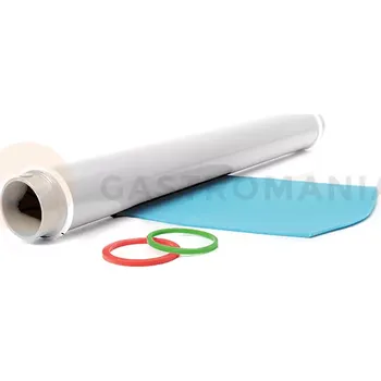 Nastavitelný váleček na těsto, 400x47x47mm, 3 průměry silikonových kroužků: 1, 2, 3 mm | SILIKOMART, RP00