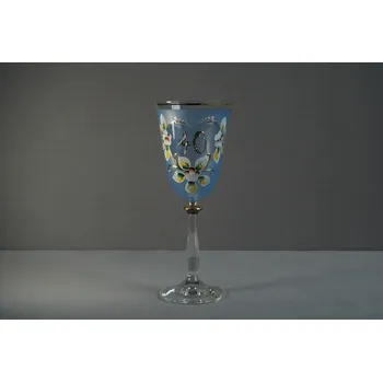 Sklenice Jubilejní sklenice na víno Angela 40 let (250ml modrá)