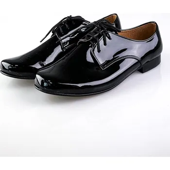 Dětská móda Chlapecké dětské společenské kožené boty 99 L černé, Dětské boty 36