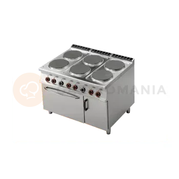 Sporák Sporák elektrický s 6 plotýnkama a el.troubou GN 2/1 27,7 kW | RM GASTRO, CF6 912 ETV