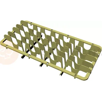 Stavební rádio Nástavec plastový - talíře 500x250 mm, žlutý | REDFOX, C-1411