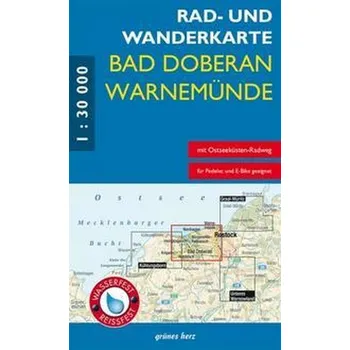 Rad- und Wanderkarte Bad Doberan, Warnemünde [DE] (2022, Karta, Verlag grünes Herz)