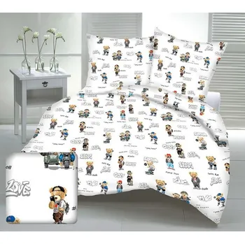 Povlečení Bavlněné dětské povlečení Medvídci Rozměr: 45x60 a 90x140 cm