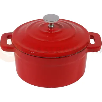 Výdejník vody Litinový rendlík s víkem 0,25 l, červený | CONTACTO, 5731/105