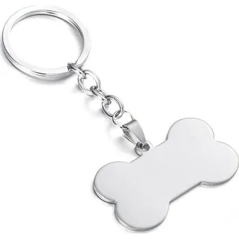 Klíčenka kost (ocel) 3 (Přívěšek na klíče psí kost)