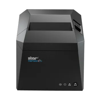 Pokladní tiskárna Star TSP143IV-UE SK 39473390 pokladní tiskárna, Linerless, CloudPRNT, 8 dots/mm (203 dpi), cutter, linerless, LTS, USB, Ethernet, kit, grey