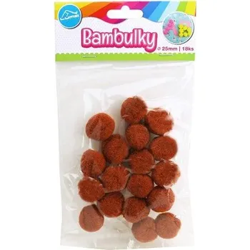 Bambulky hnědé 18ks 25mm