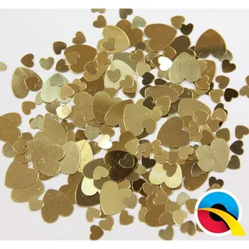 Konfeta Qualatex Konfety zlatá srdce