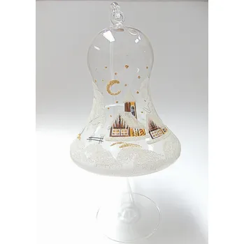 Svícen Zvon na svíčku se stojanem, čiré sklo