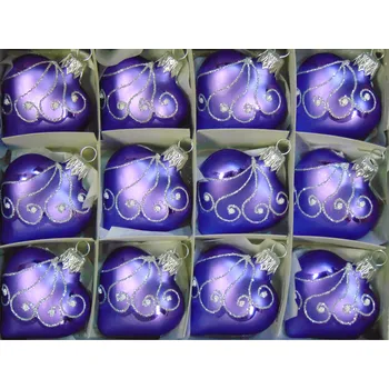 Vánoční ozdoba Vánoční ozdoba srdce 426 set 12ks