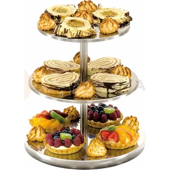 Stojan na sedlo Etažér na dezerty třípatrový | STALGAST, 542031