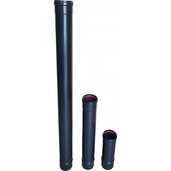 Kouřovod Žemini Roura kouřovodu s těsněním 80 mm x 0,5 m černá