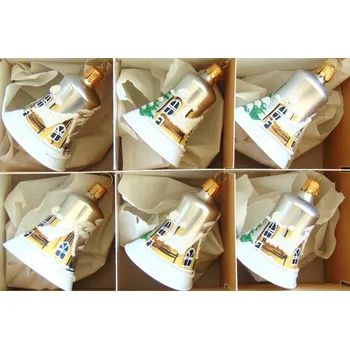 Vánoční ozdoba Vánoční ozdoba, zvoneček 6ks, kovově stříbrný