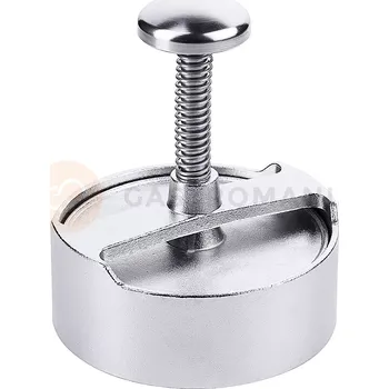 Servírovací stolek Press na hamburgery z nerezové oceli, single, průměr 125 mm | CONTACTO, 1357/125