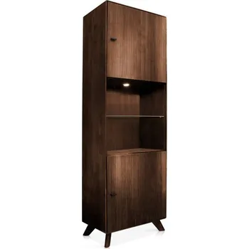 Komoda Vysoká hnědá komoda masiv buk Hades