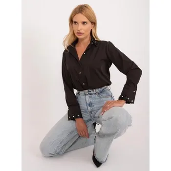 Dámská košile Dámská košile s ozdobnými knoflíky MERA černá