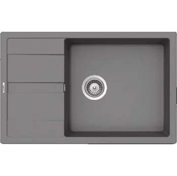 Granitový dřez SCHOCK Manhattan - Granitový dřez, 78x50 cm, s ovládáním odtoku, Croma MAND100LSAGCR