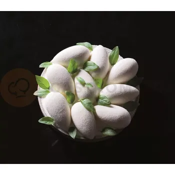 Kuchyňská sůl Silikonová forma Pavoflex - 600x400 mm, 100 ks x 42x22x17 mm, 9 ml - PX074 | PAVONI, MIni quenelle tonda