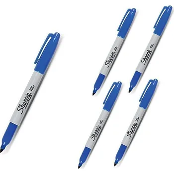► Fixa modrá Sharpie s tenkou špičkou 0,9mm - 5ks