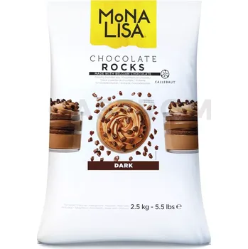 Výroba svíčky Kousky hořké čokolády na dekoraci, 5 - 7 mm ChocRocks Dark, 2,5 kg balení | MONA LISA, CHD-GL-47X1-556