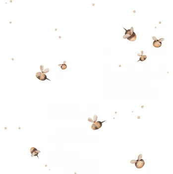 Velikonoční dekorace Jarní Včelky - Bílá Materiál: Saténová bavlna