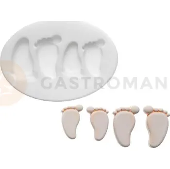 Výroba svíčky Forma na cukrovou hmotu SLK 311 - dětské nožičky, 25x16 mm | SILIKOMART, Sugarflex Baby Footsteps
