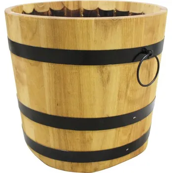 Květináč J.A.D. Tools Květináč dřevěný kulatý (dub) Velikost: 35x35 cm