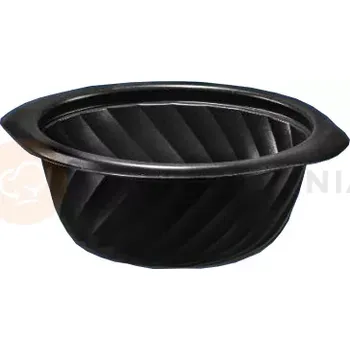 Černý, kulatý box, vhodný k zatavení, 0,4 l, 600 ks | CHEFFY, BOL 400N