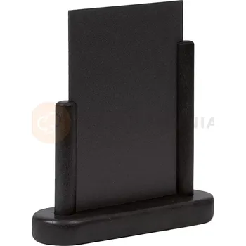 Jídelní židle Tabulka na menu s dřevěnou podložkou v černé barvě 150x100 mm | CONTACTO, 7685/155