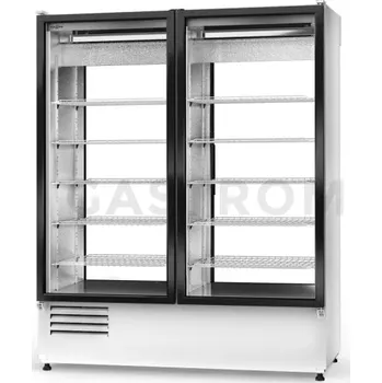 Lednice Chladící skříň oboustranně prosklenná s křídlovými dveřmi, zámek dveří ze strany zákazníka, dolní agregát, ventilátor, 3 kl., nerezové opláštění, 1600x720x2000 mm | RAPA, SCh - 2S 1600