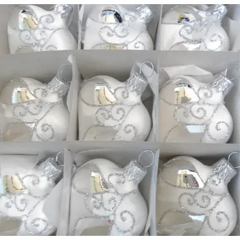 Vánoční ozdoba Vánoční srdce 3012 set 9ks