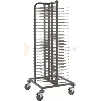 Kancelářský vozík Stojanový vozík na talíře, 754x754x1800 mm | ASBER, CPP-100