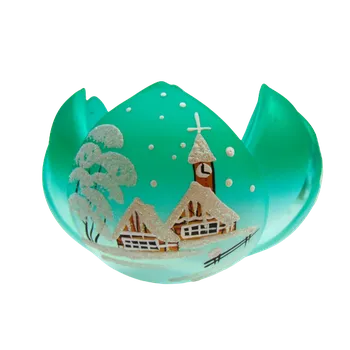 Vánoční svícen Vánoční svícen leknín zelený