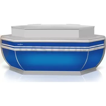 Výdejník vody Pokladní pult nechlazený, rohový, vnější s deskou z nerezové oceli a osvětlením podhledů 1520x1070x910 mm | RAPA, LK-D3/NZ