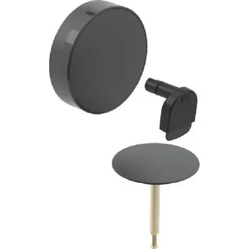 Sifon Geberit Příslušenství - Souprava pro kompletaci vanové soupravy, s otočným ovládáním a přívodem d52, matná černá 150.481.14.1