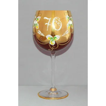 Sklenice Výroční sklenička Natálie 70 let Rubín