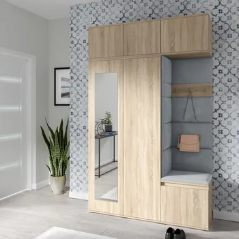 Předsíňová stěna Předsíňová stěna Emi 18 - sonoma Barva panelů: Šedá - Trinity 14