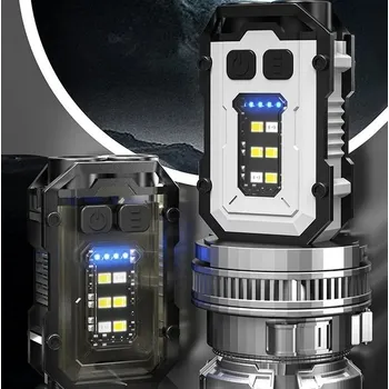 Výkonná LED ruční svítilna - černá