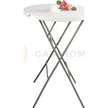 kempingová skříňka Cateringový stůl, barový, kulatý, skládací 800x1100 mm | STALGAST, 950141