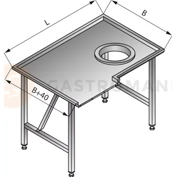 Počítačový stůl Třídící stůl pravý, 1200x800x850 mm | LOZAMET, LO308/1280