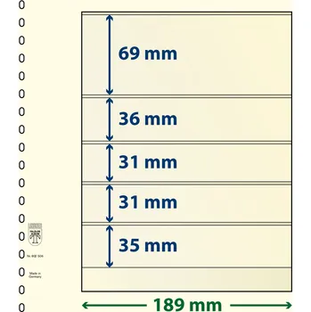 Sběratelství Lindner 802506 - 5 kapes (35 mm) Velikost balení: 10 ks