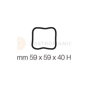 Výrobník cukrové vaty Sada: tác + 20 formiček na monoporce - 400x340 mm, 75 gr, čtverec, 59x59x40 mm | PAVONI, TQS2