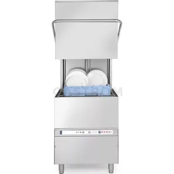 Myčka nádobí Průchozí myčka na nádobí s elektrickým ovládáním a 3mi programy mytí, 50x50 cm | HENDI, 231340