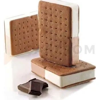 Výroba svíčky Forma na výrobu dvojitých zmrzlinových sendvičů | SILIKOMART, Bisc04