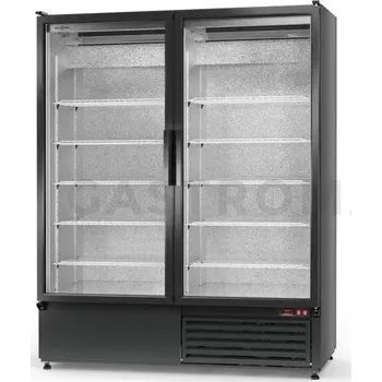 Lednice Chladící skříň jednostranně prosklená s křídlovými dveřmi, spodní agregát, ventilátor, 3. tř., nerezový korpus, 1400x720x2000 mm | RAPA, SCh - S 1400 ecoline