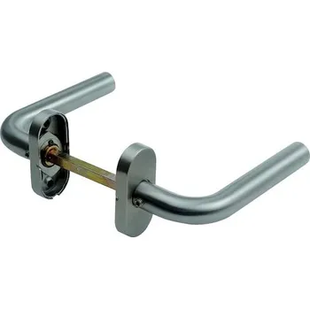 Dveřní kování ASSA ABLOY Rozetové kování AHW600 klika/klika oválná rozeta - tvar J