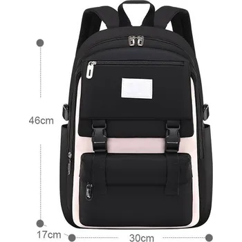 Voděodolný dětský školní batoh - Černá