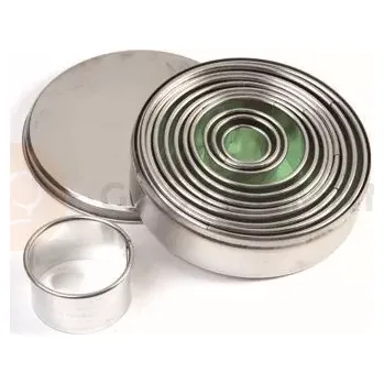 Výroba svíčky Sada nerezových vykrajovátek na těsto, hladké kolečko - 12 ks, 22-110 mm | PAVONI, STP540B