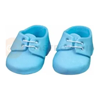 Výroba svíčky Botky na křtiny, cukrové figurky 8,5x4x3 cm, modro-bílé, 1 pár | MAGMART, CH CHB 4A NCH